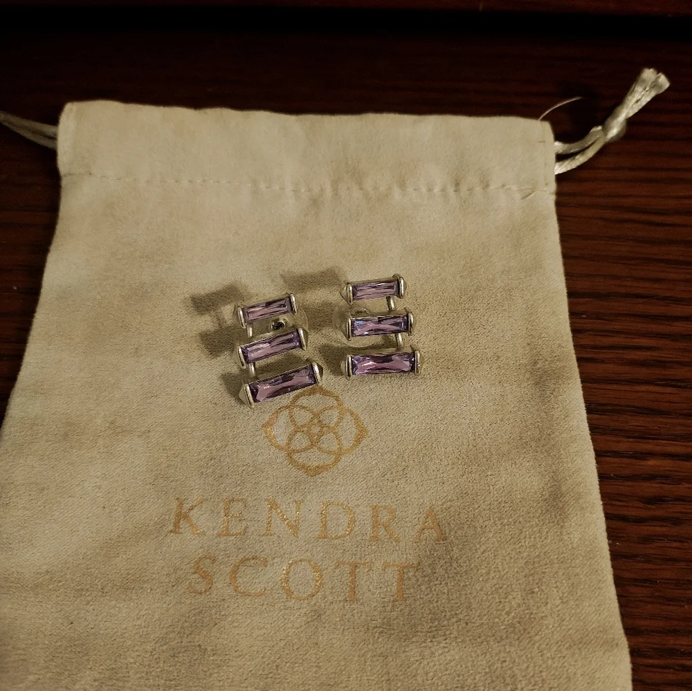 Kendra Scott rhodium silver ear climbers - Picture 2 of 3